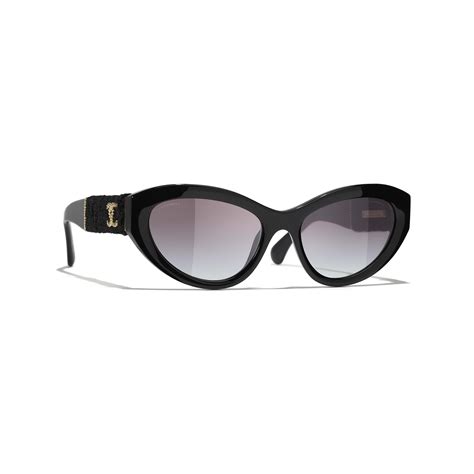 CHANEL Sunglasses: Cat Eye Sunglasses, acetate & tweed — 